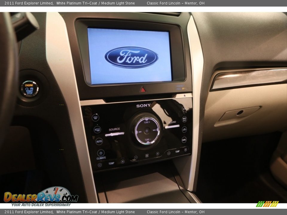 2011 Ford Explorer Limited White Platinum Tri-Coat / Medium Light Stone Photo #8