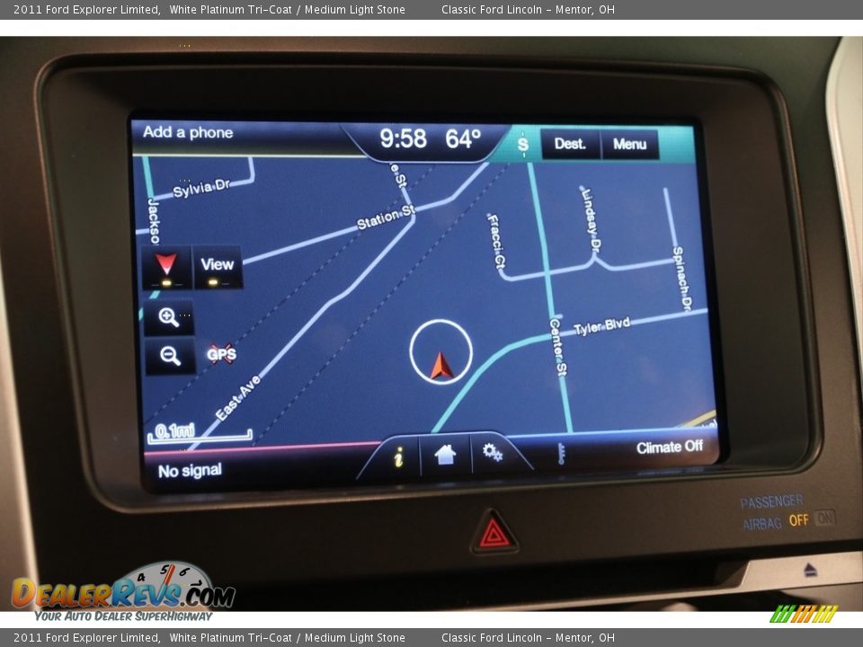 2011 Ford Explorer Limited White Platinum Tri-Coat / Medium Light Stone Photo #10