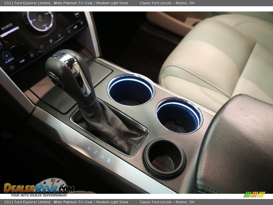 2011 Ford Explorer Limited White Platinum Tri-Coat / Medium Light Stone Photo #13