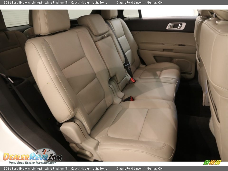 2011 Ford Explorer Limited White Platinum Tri-Coat / Medium Light Stone Photo #15