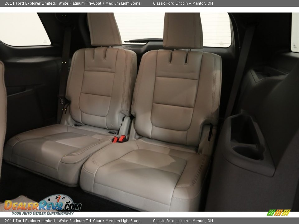2011 Ford Explorer Limited White Platinum Tri-Coat / Medium Light Stone Photo #17