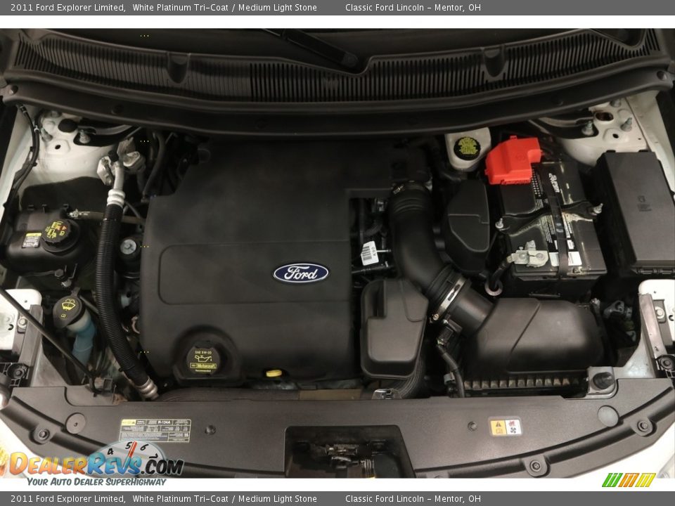 2011 Ford Explorer Limited White Platinum Tri-Coat / Medium Light Stone Photo #19