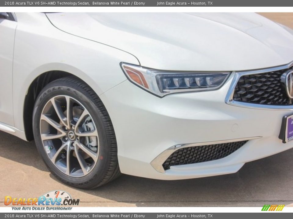 2018 Acura TLX V6 SH-AWD Technology Sedan Bellanova White Pearl / Ebony Photo #10