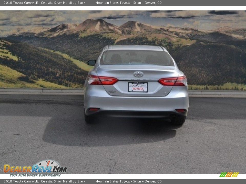 2018 Toyota Camry LE Celestial Silver Metallic / Black Photo #4