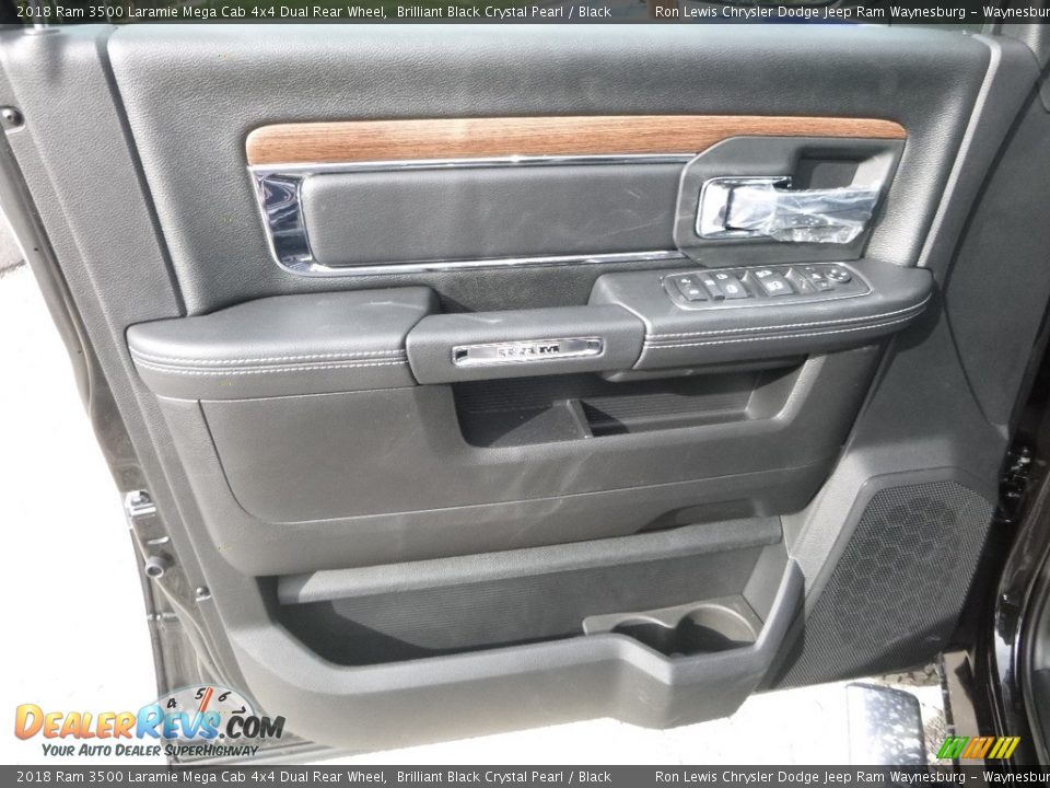 Door Panel of 2018 Ram 3500 Laramie Mega Cab 4x4 Dual Rear Wheel Photo #14