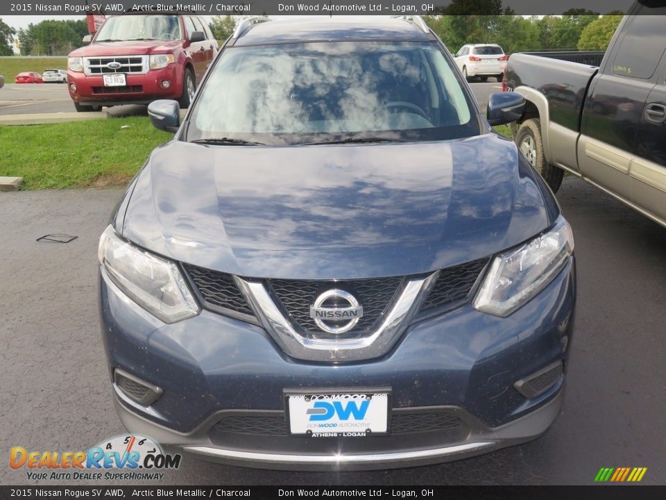 2015 Nissan Rogue SV AWD Arctic Blue Metallic / Charcoal Photo #2