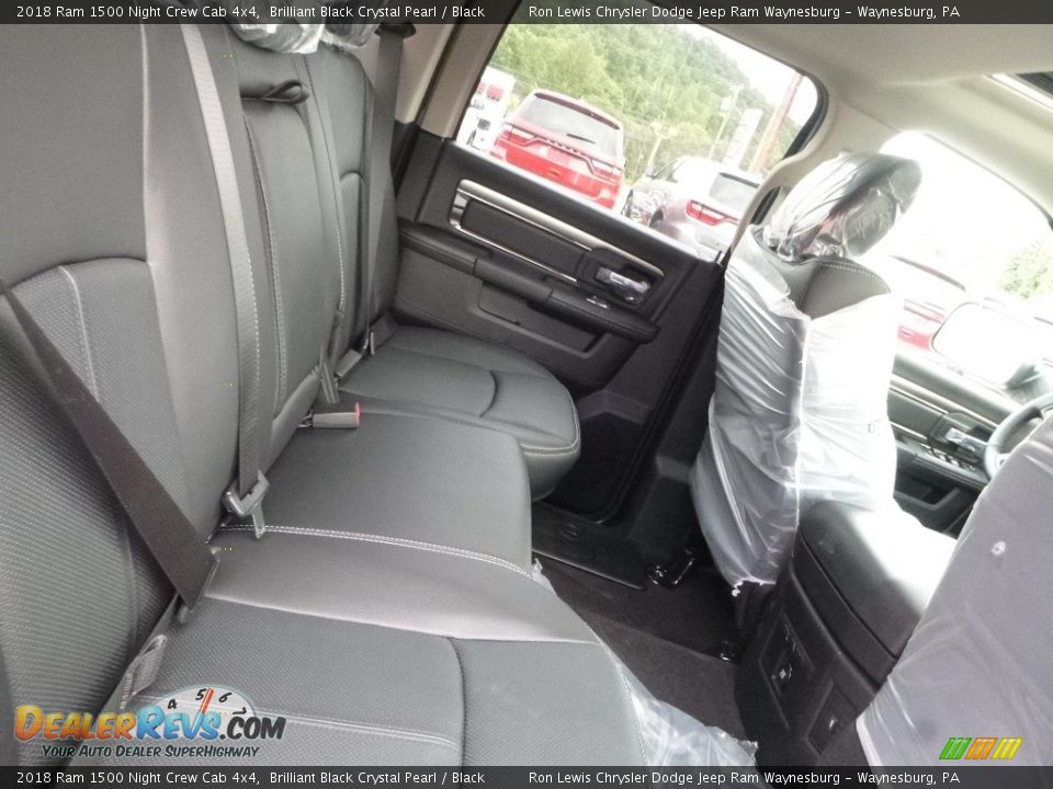 Rear Seat of 2018 Ram 1500 Night Crew Cab 4x4 Photo #13