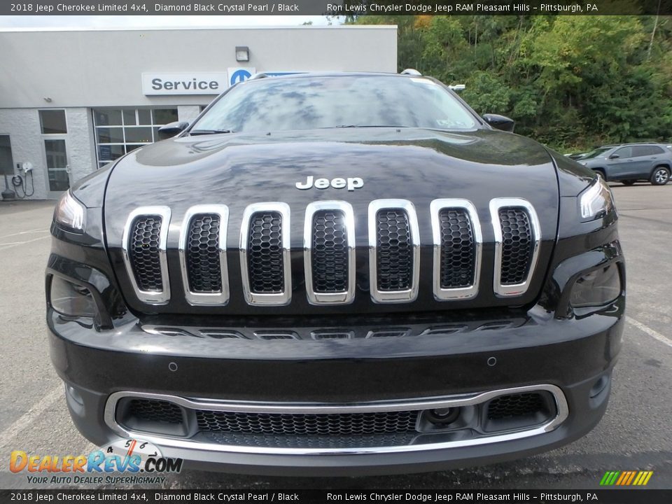 2018 Jeep Cherokee Limited 4x4 Diamond Black Crystal Pearl / Black Photo #8