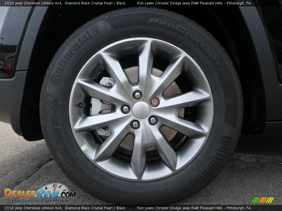 2018 Jeep Cherokee Limited 4x4 Diamond Black Crystal Pearl / Black Photo #9