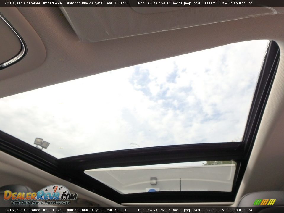2018 Jeep Cherokee Limited 4x4 Diamond Black Crystal Pearl / Black Photo #16