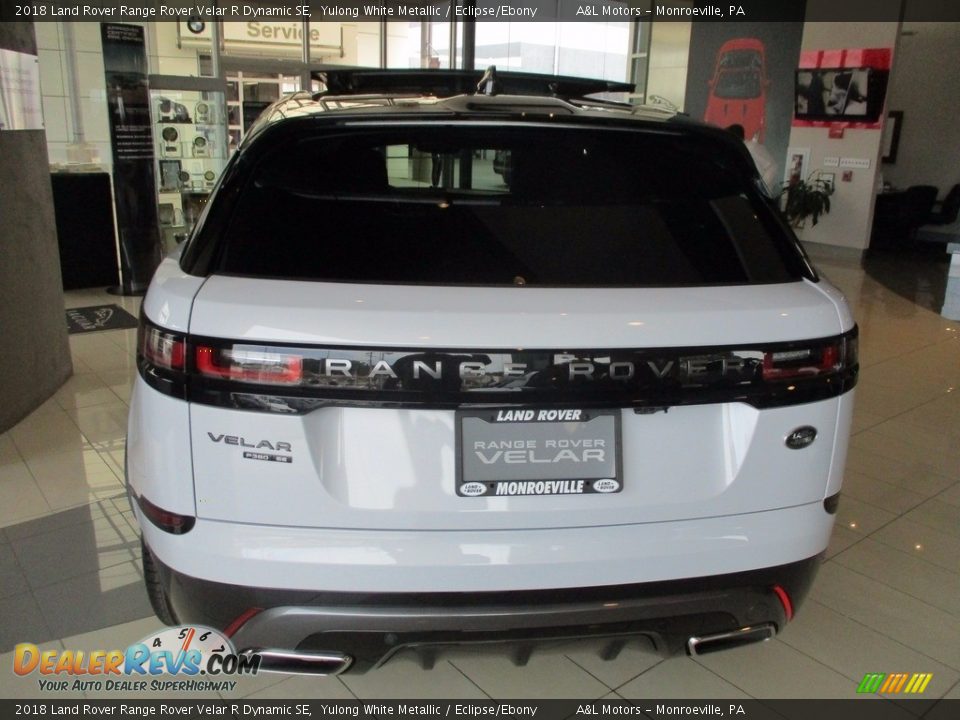 2018 Land Rover Range Rover Velar R Dynamic SE Yulong White Metallic / Eclipse/Ebony Photo #4