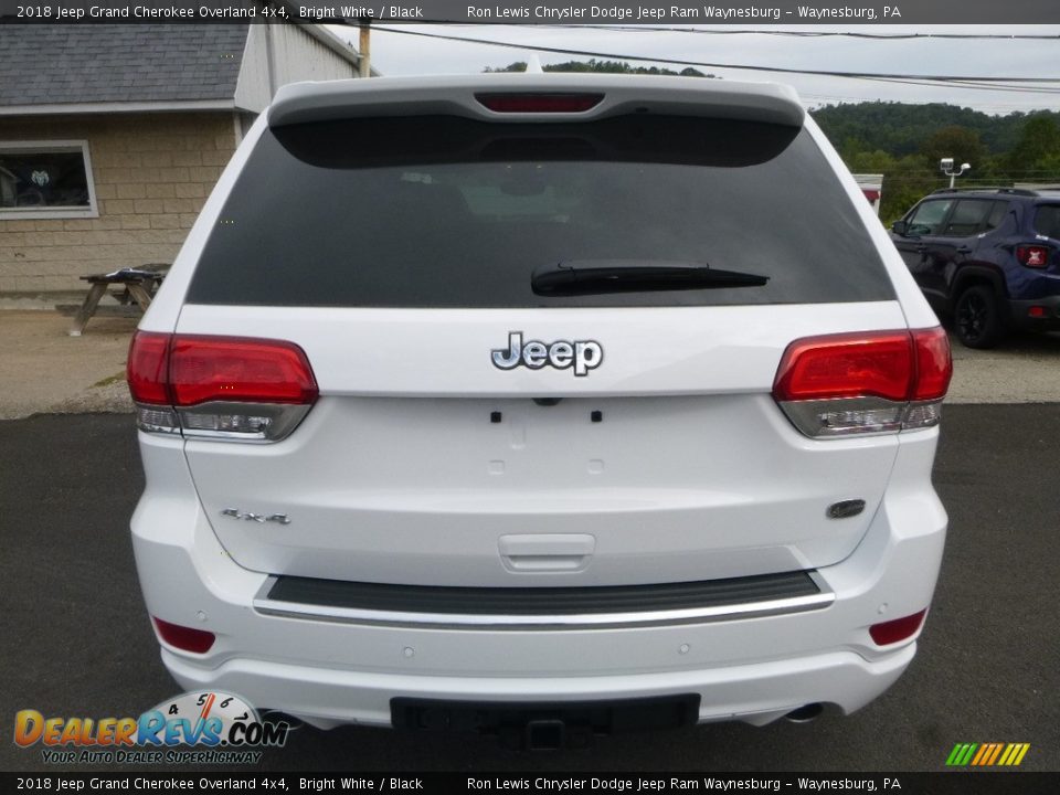 2018 Jeep Grand Cherokee Overland 4x4 Bright White / Black Photo #4