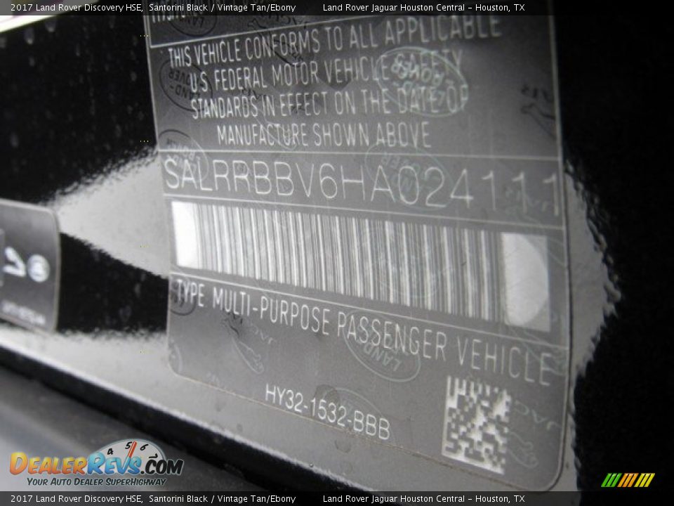 2017 Land Rover Discovery HSE Santorini Black / Vintage Tan/Ebony Photo #24