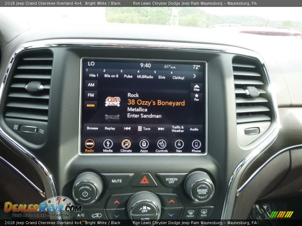 2018 Jeep Grand Cherokee Overland 4x4 Bright White / Black Photo #16