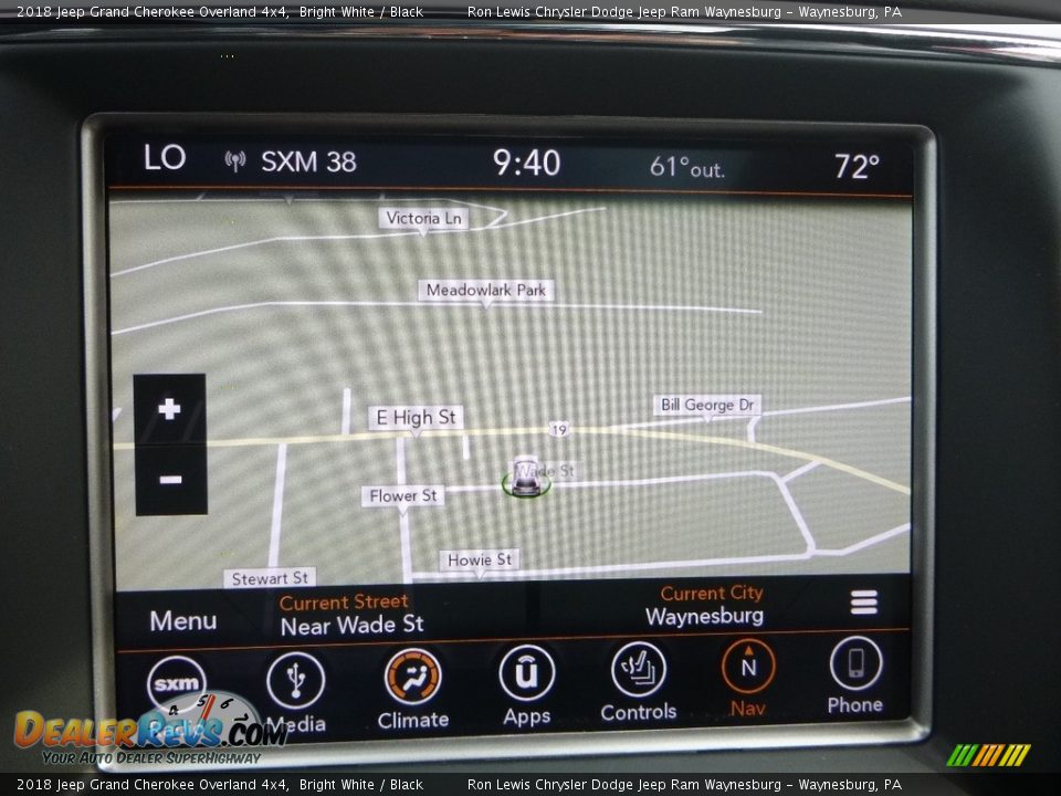 2018 Jeep Grand Cherokee Overland 4x4 Bright White / Black Photo #17