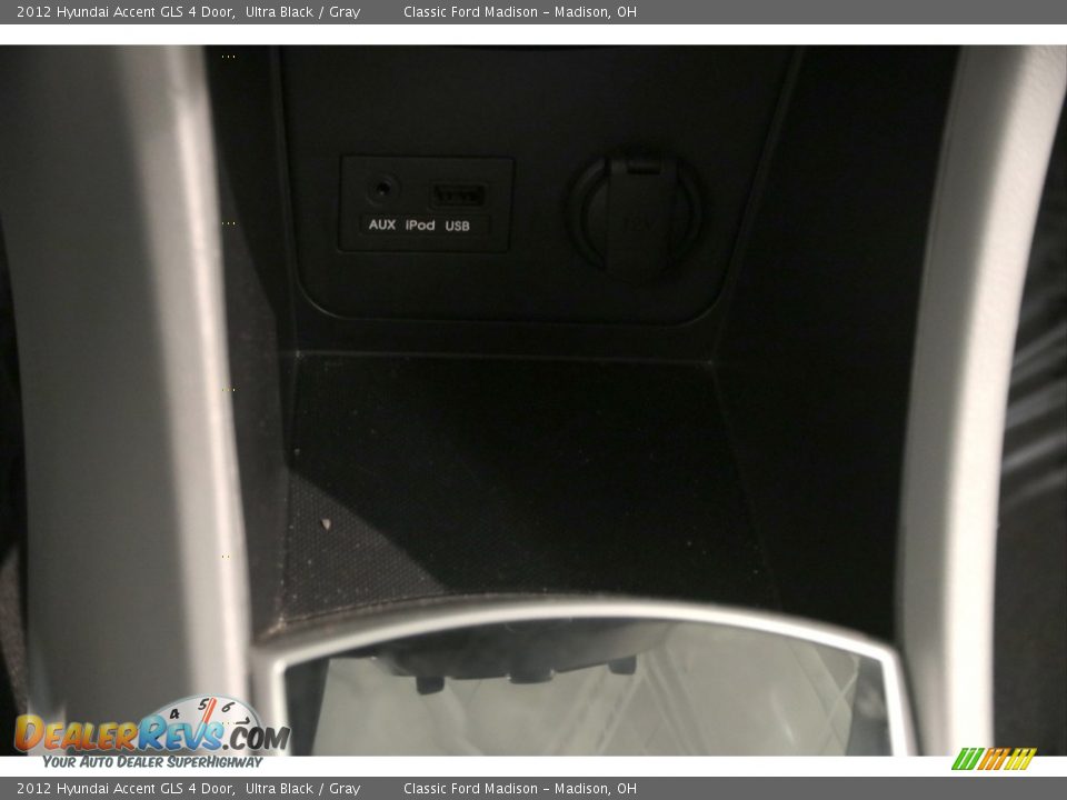 2012 Hyundai Accent GLS 4 Door Ultra Black / Gray Photo #10