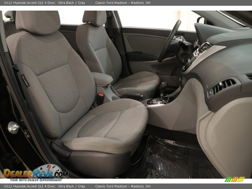 2012 Hyundai Accent GLS 4 Door Ultra Black / Gray Photo #12