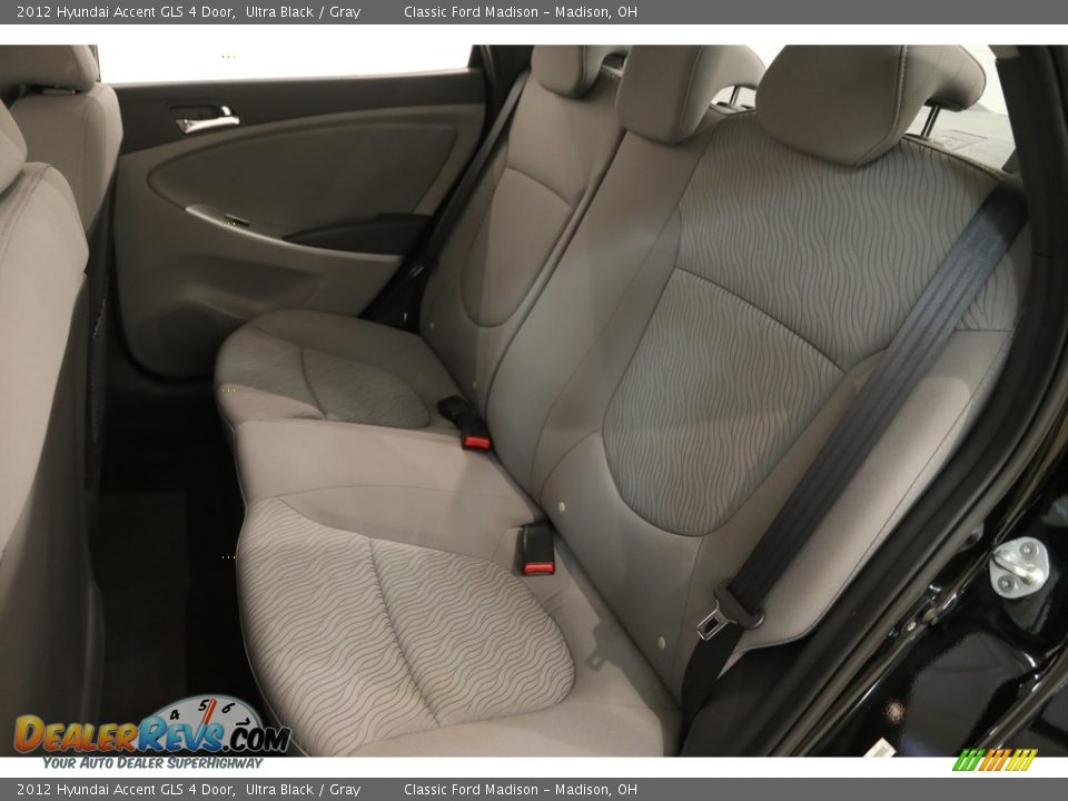 2012 Hyundai Accent GLS 4 Door Ultra Black / Gray Photo #14
