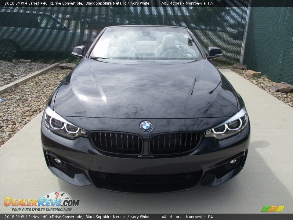 2018 BMW 4 Series 440i xDrive Convertible Black Sapphire Metallic / Ivory White Photo #7