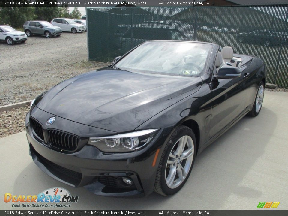 2018 BMW 4 Series 440i xDrive Convertible Black Sapphire Metallic / Ivory White Photo #8