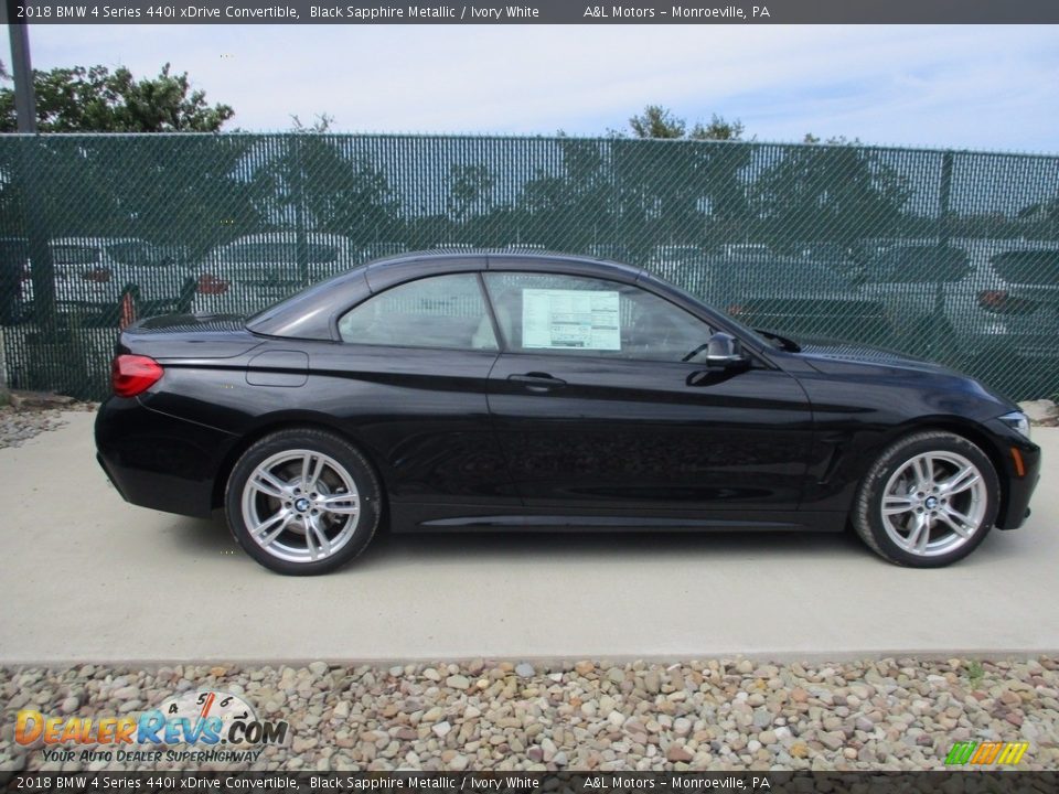Black Sapphire Metallic 2018 BMW 4 Series 440i xDrive Convertible Photo #10