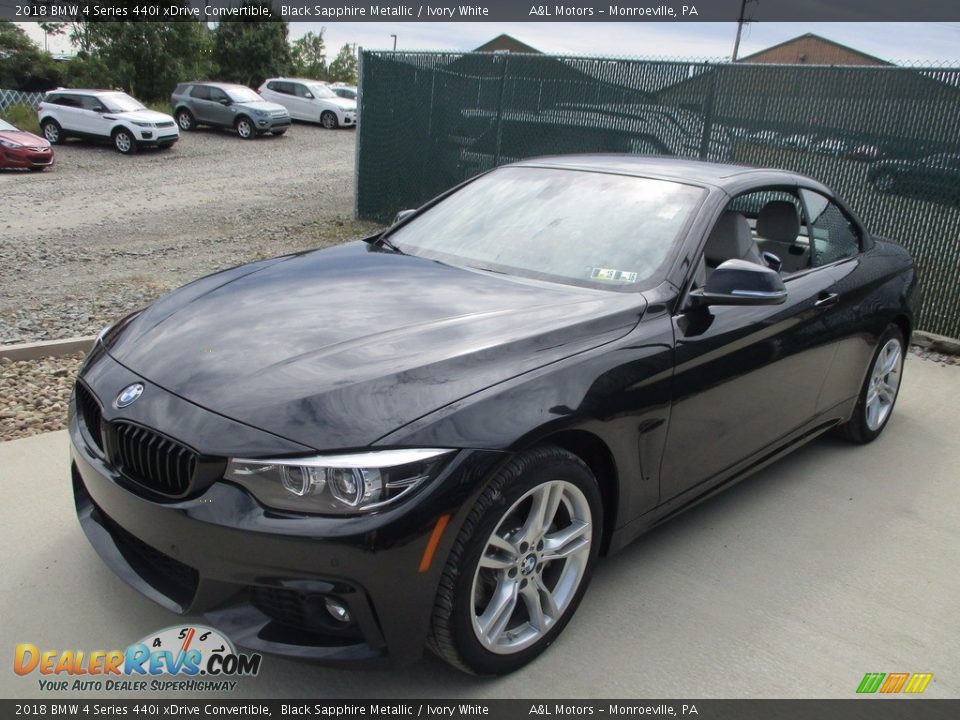2018 BMW 4 Series 440i xDrive Convertible Black Sapphire Metallic / Ivory White Photo #12
