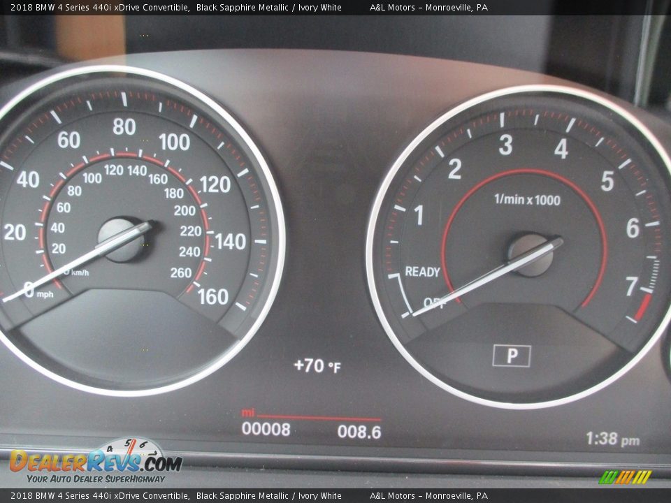 2018 BMW 4 Series 440i xDrive Convertible Black Sapphire Metallic / Ivory White Photo #20