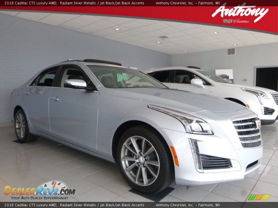 2018 Cadillac CTS Luxury AWD Radiant Silver Metallic / Jet Black/Jet Black Accents Photo #1