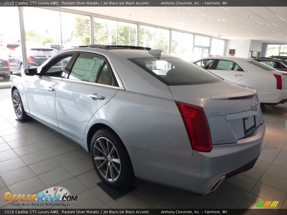 2018 Cadillac CTS Luxury AWD Radiant Silver Metallic / Jet Black/Jet Black Accents Photo #6