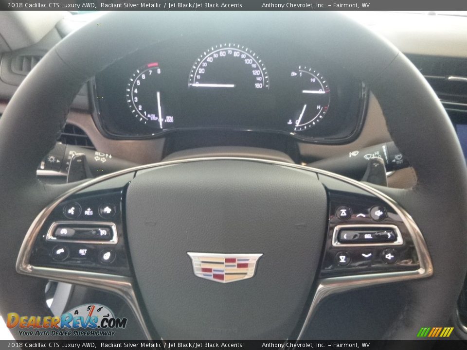 2018 Cadillac CTS Luxury AWD Radiant Silver Metallic / Jet Black/Jet Black Accents Photo #19