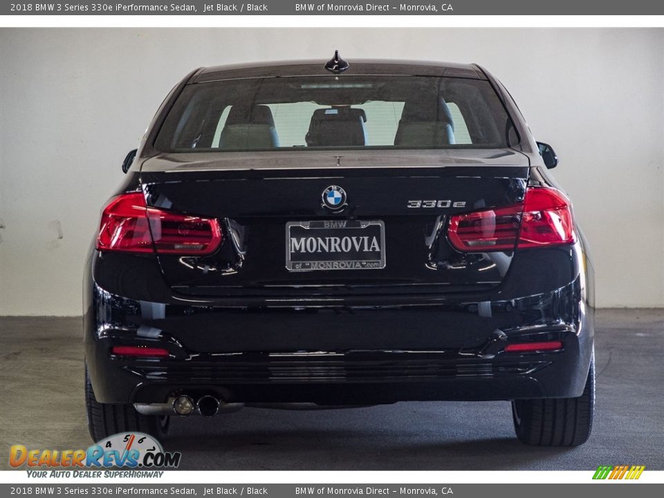 2018 BMW 3 Series 330e iPerformance Sedan Jet Black / Black Photo #4