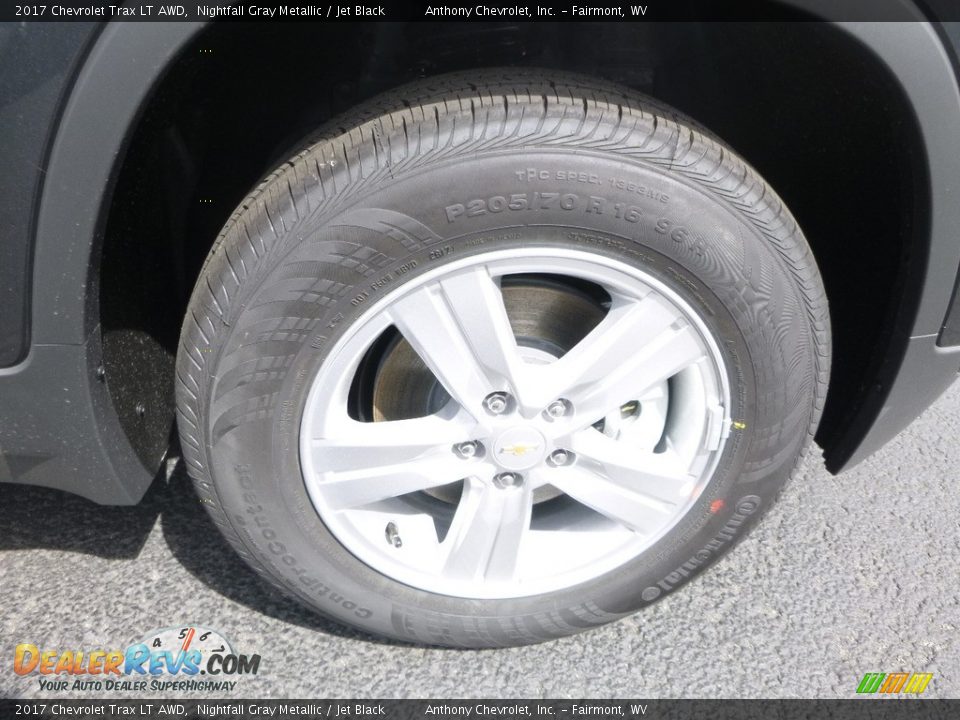 2017 Chevrolet Trax LT AWD Nightfall Gray Metallic / Jet Black Photo #10