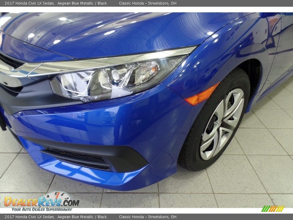 2017 Honda Civic LX Sedan Aegean Blue Metallic / Black Photo #6