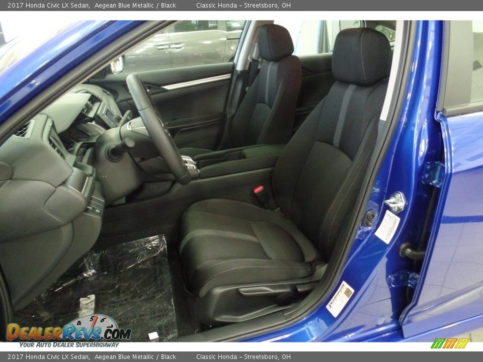 2017 Honda Civic LX Sedan Aegean Blue Metallic / Black Photo #25