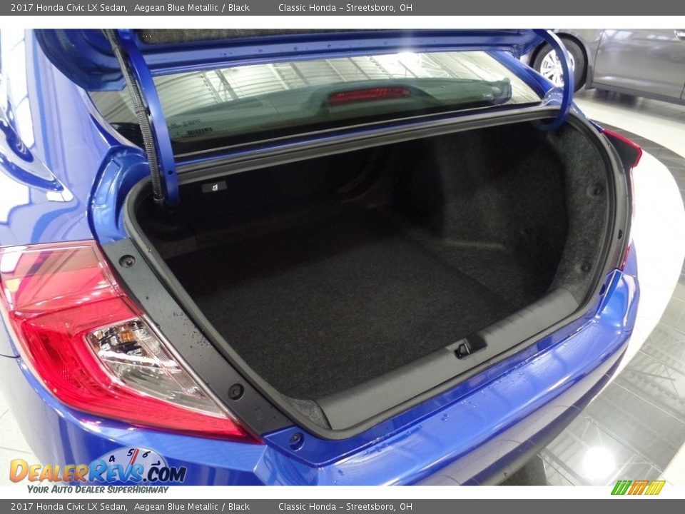 2017 Honda Civic LX Sedan Aegean Blue Metallic / Black Photo #28