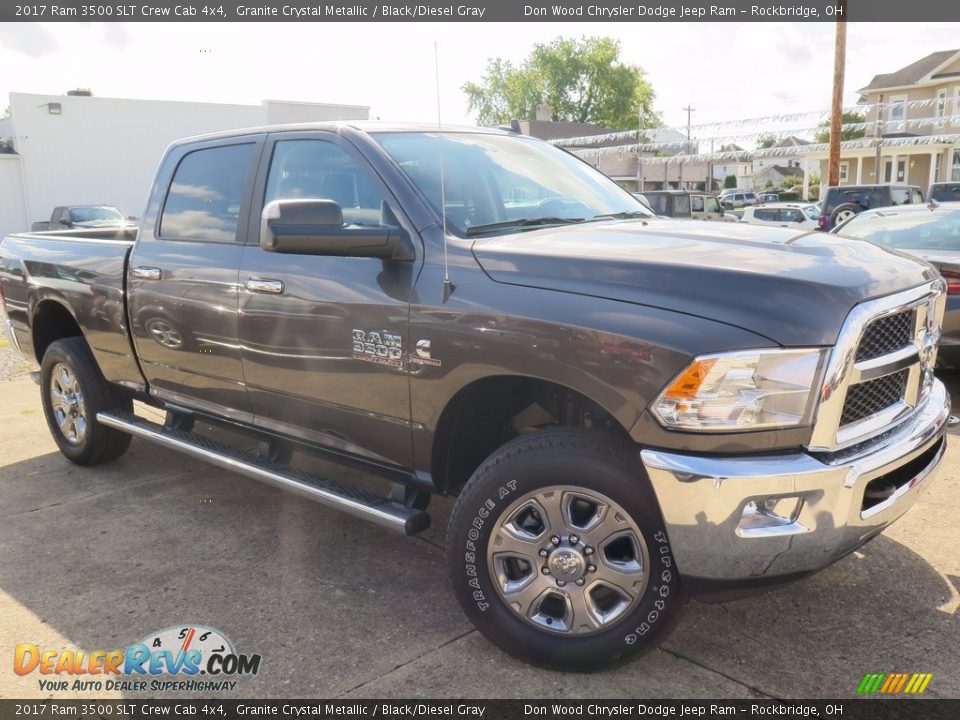 2017 Ram 3500 SLT Crew Cab 4x4 Granite Crystal Metallic / Black/Diesel Gray Photo #3
