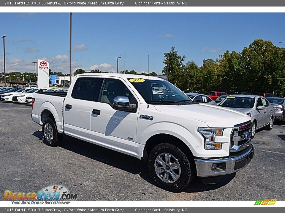 2015 Ford F150 XLT SuperCrew Oxford White / Medium Earth Gray Photo #1