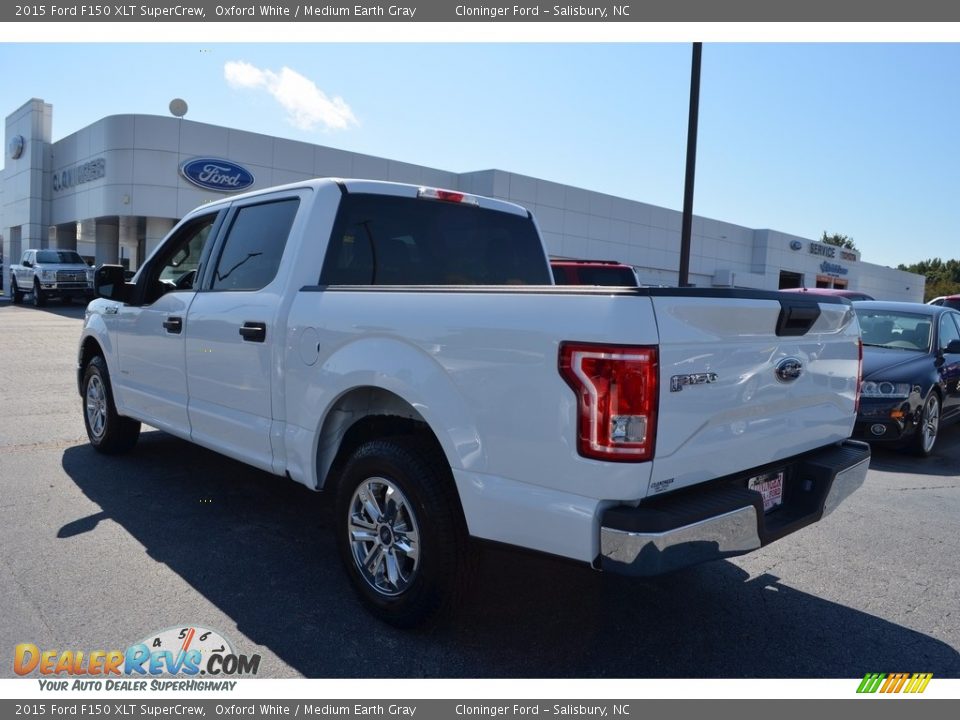 2015 Ford F150 XLT SuperCrew Oxford White / Medium Earth Gray Photo #5