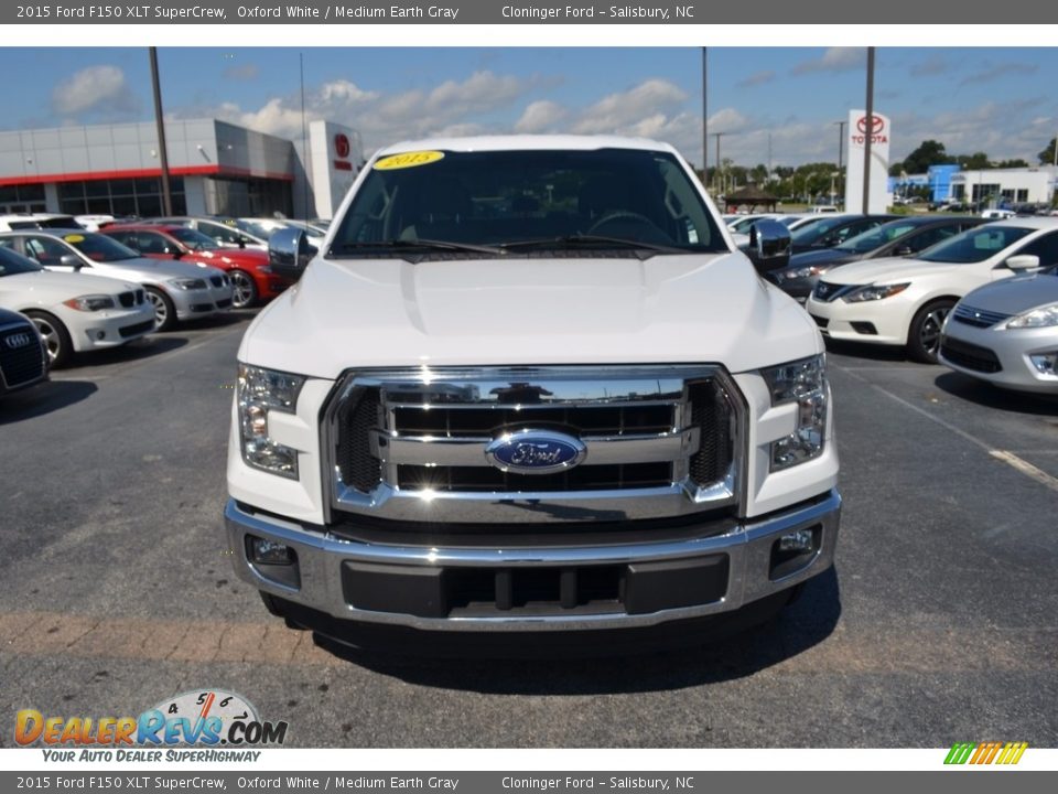 2015 Ford F150 XLT SuperCrew Oxford White / Medium Earth Gray Photo #23