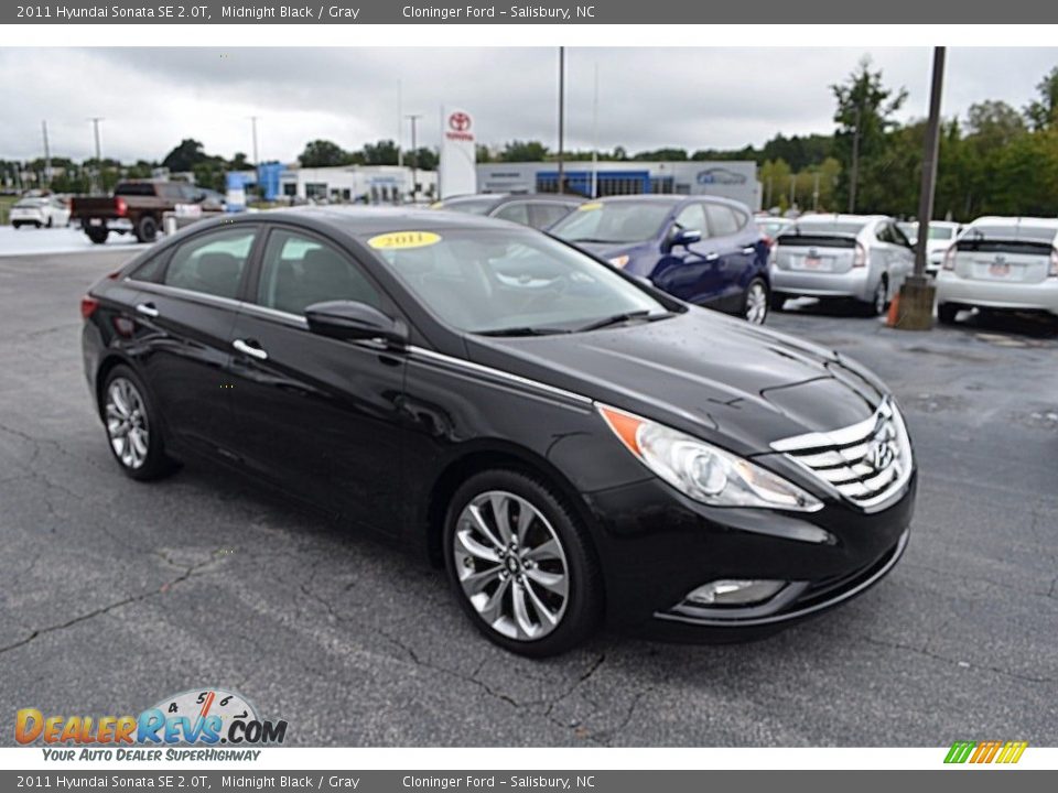 2011 Hyundai Sonata SE 2.0T Midnight Black / Gray Photo #1