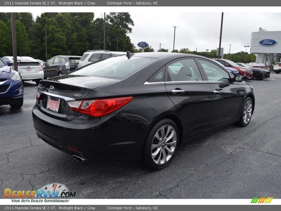 2011 Hyundai Sonata SE 2.0T Midnight Black / Gray Photo #3