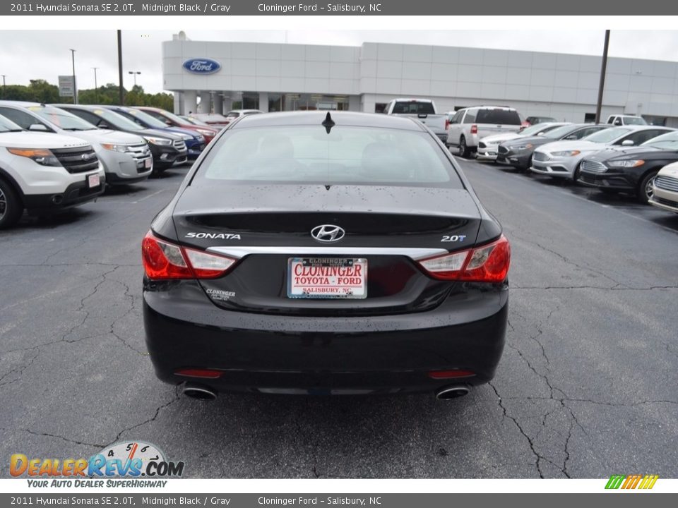 2011 Hyundai Sonata SE 2.0T Midnight Black / Gray Photo #4