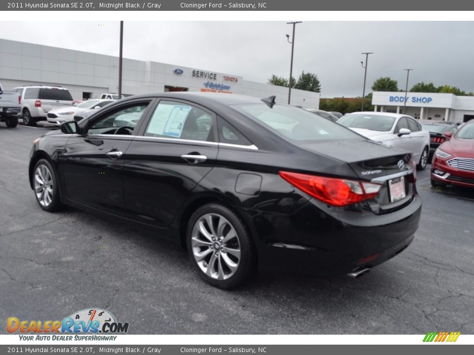 2011 Hyundai Sonata SE 2.0T Midnight Black / Gray Photo #5
