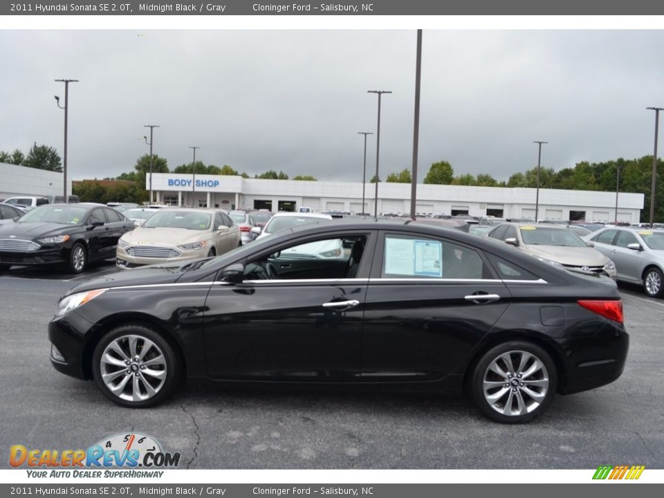 2011 Hyundai Sonata SE 2.0T Midnight Black / Gray Photo #6