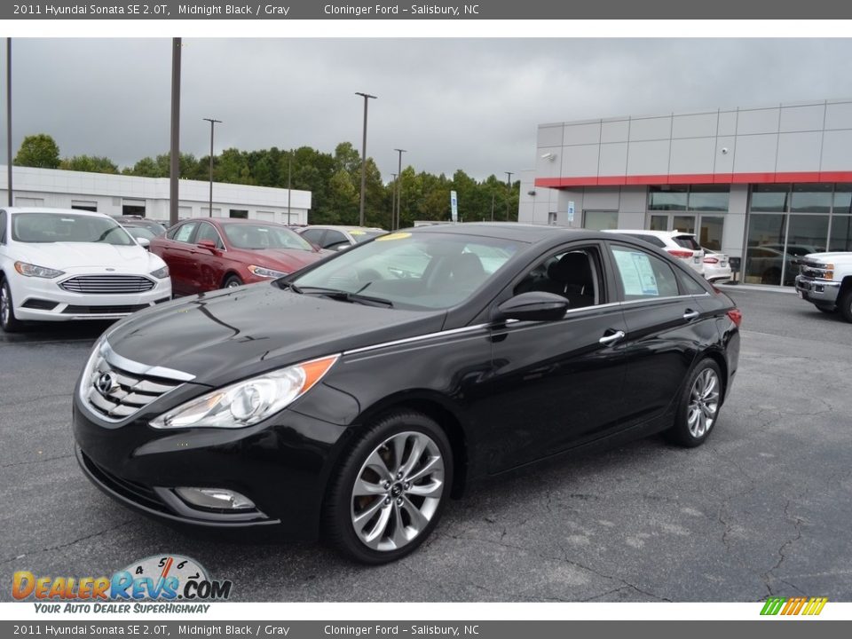 2011 Hyundai Sonata SE 2.0T Midnight Black / Gray Photo #7