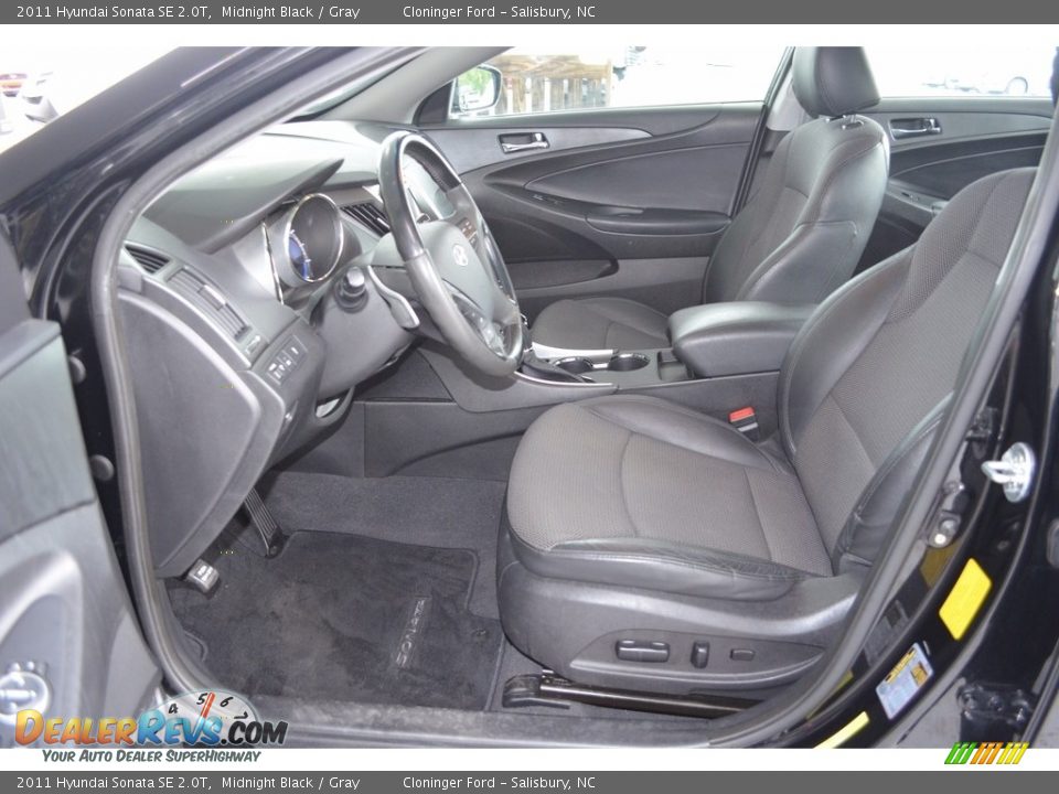 2011 Hyundai Sonata SE 2.0T Midnight Black / Gray Photo #9