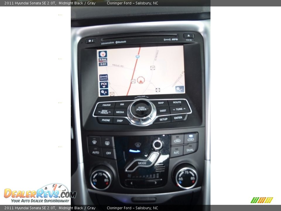 2011 Hyundai Sonata SE 2.0T Midnight Black / Gray Photo #17