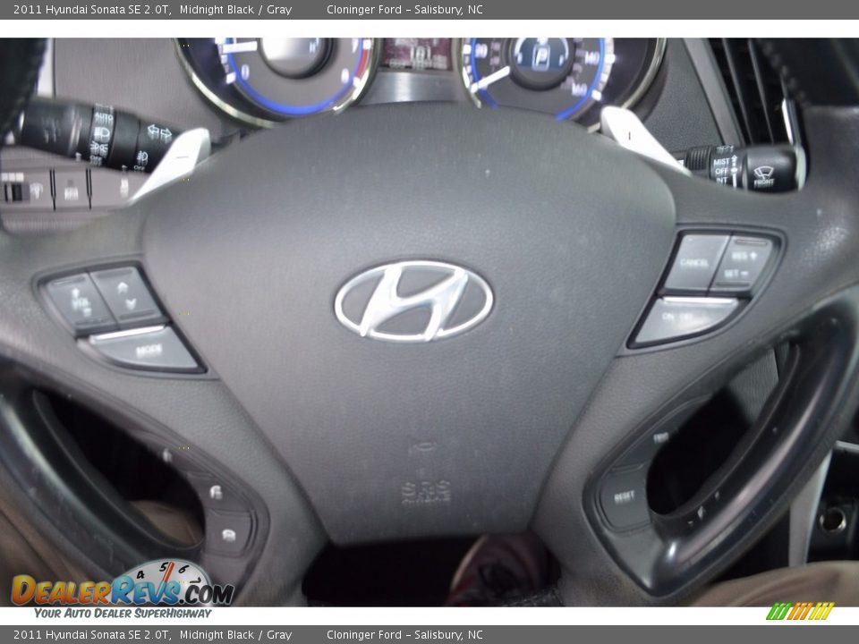 2011 Hyundai Sonata SE 2.0T Midnight Black / Gray Photo #21
