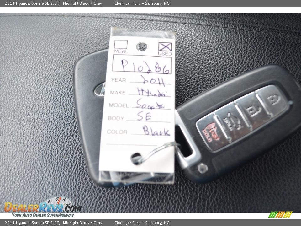 2011 Hyundai Sonata SE 2.0T Midnight Black / Gray Photo #27