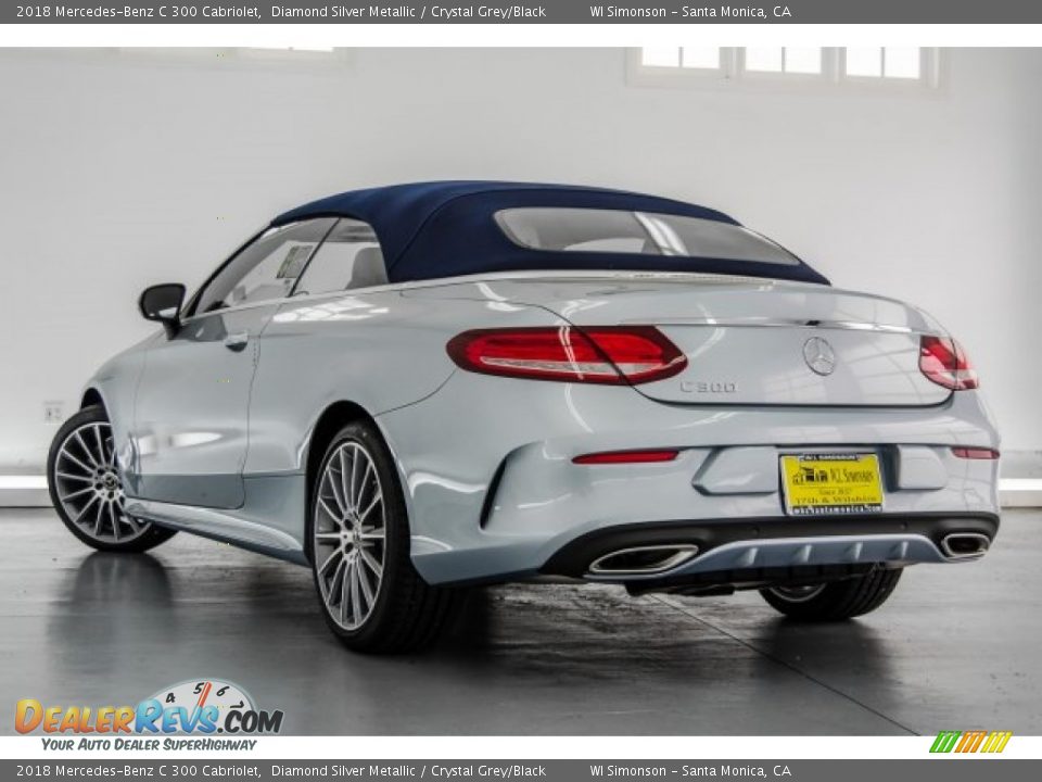 2018 Mercedes-Benz C 300 Cabriolet Diamond Silver Metallic / Crystal Grey/Black Photo #3